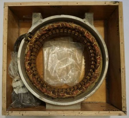 Bootsgenerator reparieren Seewasser-Schäden vermeiden – AQ Pluss Motoren, im Bild der Wareneingang der Generatorspule mit defekt