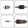 Elektromotor 09) Elektromotor - Rotorbruch erkennen hier die Reparaturbilder (rechts unten) neu verstaben Bilder, oben und links verschiedene Rotor, DSKL Arten.