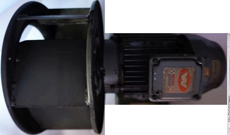 Elektromotor nutzlos wie ein leerer Kugelschreiber - wann ja - wann flicken - wann ersetzen, genau so stellt sich sofort die Frage.  Im Bild dazu ist das Beispiel von einem (Hei&szlig;gas) Entrauchungsventilator zu sehen.